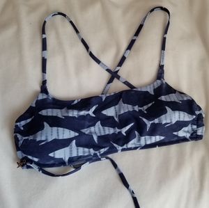 🦈 Aerie Shark Print Bikini Top